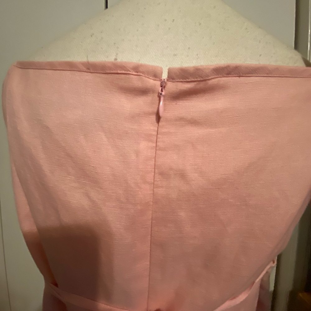 Jessica Howard Pink Red embroidered sundress Square neck Sleeveless Vintage SZ16 - Picture 8 of 16